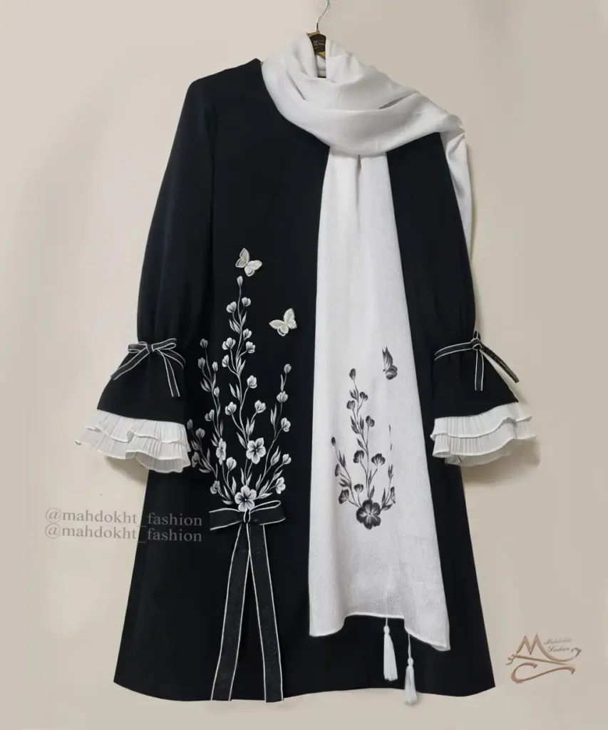 مدل مانتو مشکی مجلسی